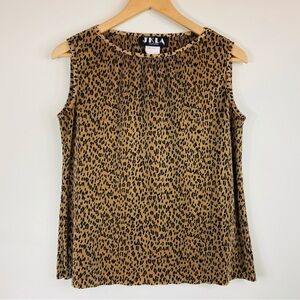 VINTAGE | Leopard Crinkle Tank